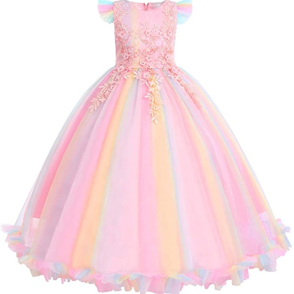 Girls Rainbow Dress